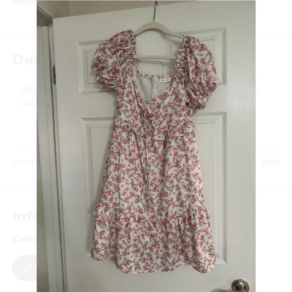 Altar'd State Pink and White Floral Dress